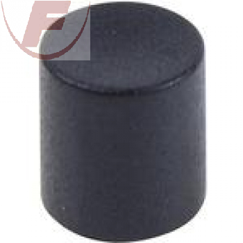 Geräteknopf schwarz für 6 mm-Achse, ohne Madenschraube 17 mm Ø, 15 mm H
